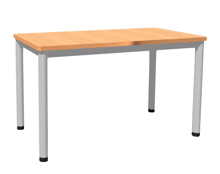 Stůl 130 x 70 cm- kovová podnož, deska LAMINO