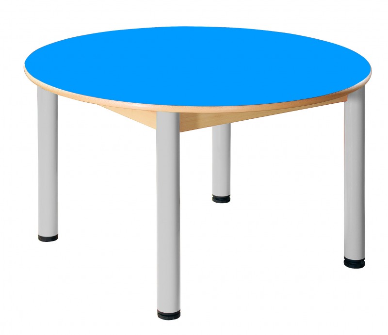  Stůl kulatý U R100/ 52-70 cm, výškově stavitelný umakartový s rámem