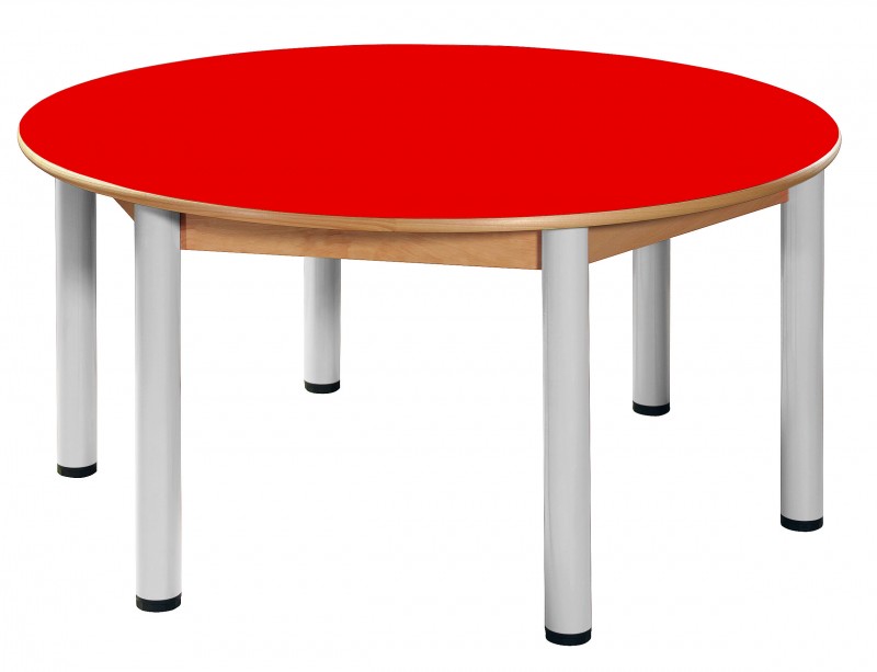  Stůl kulatý U R120/ 40-58 cm, výškově stavitelný, umakartový s rámem