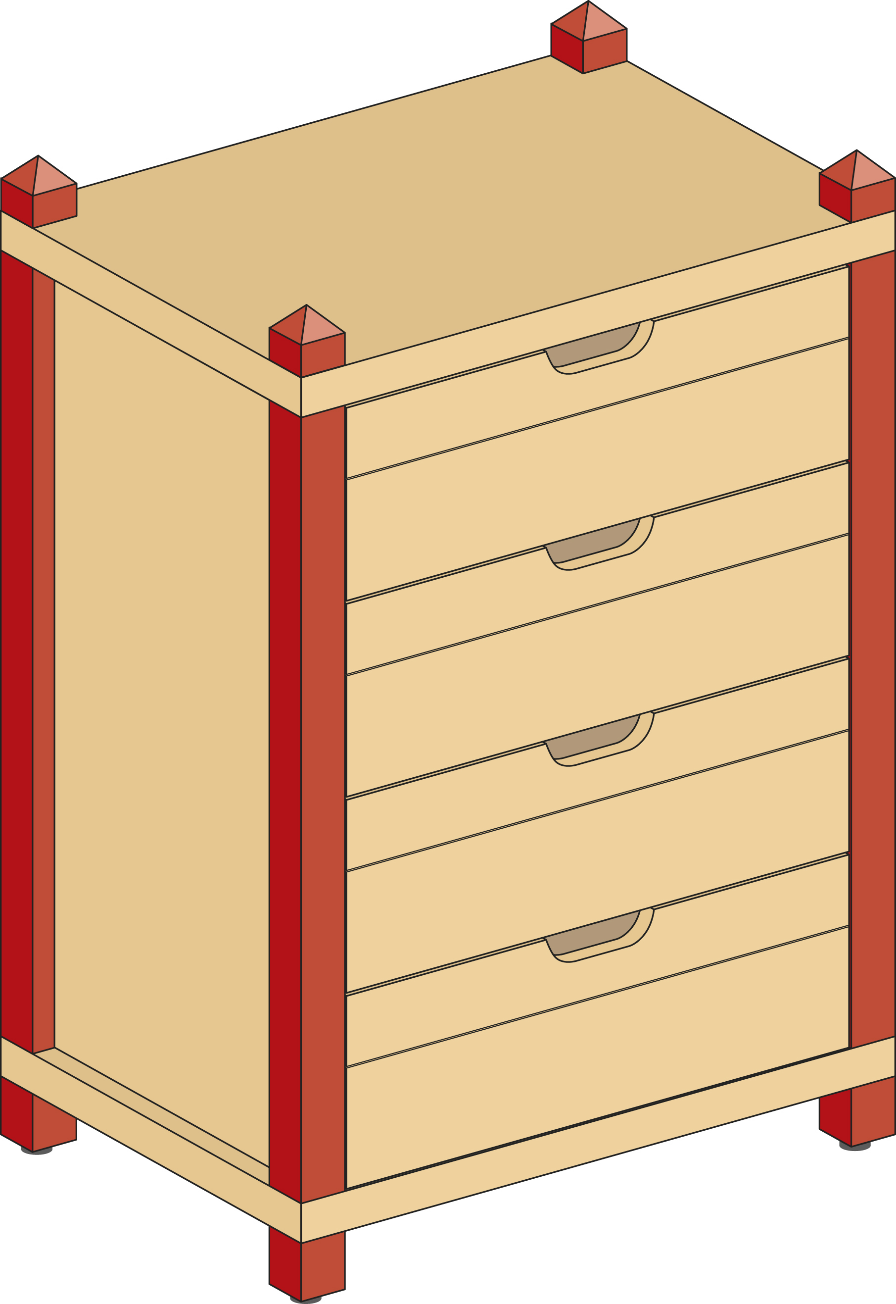 Skříňka zásuvková se 4 zásuvkami II