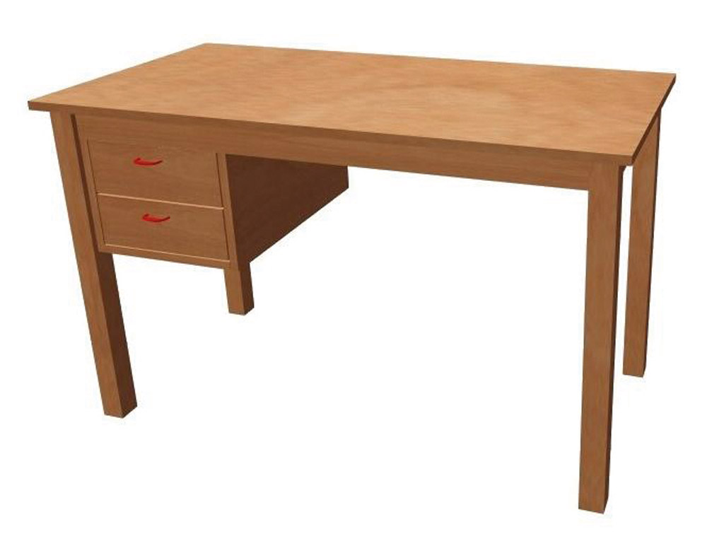Stůl pro učitele se 2 zásuvkami/ deska lamino