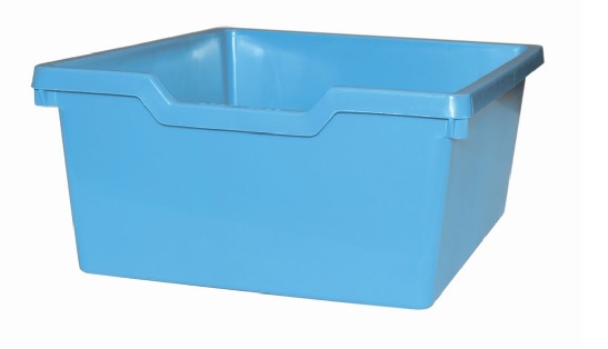 Plastová zásuvka DOUBLE N2- světle modrá