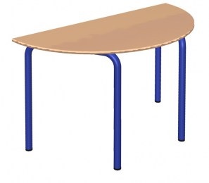 Variabilní stůl půlkulatý 120 x 60 cm