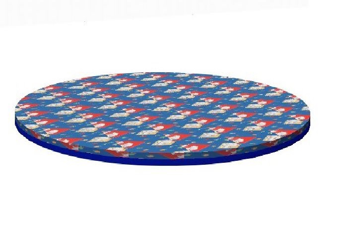 Kruhová matrace na hraní (modrá s dětským motivem)