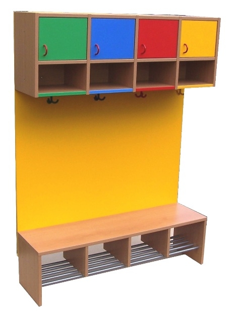 Šatní skříň dětská- horní skříňka a lavička