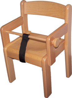Židle s područkou TIM- přírodní provedení+ zábrana+popruh
