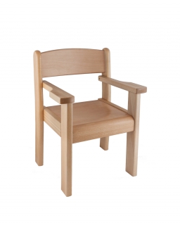 Židle s područkou TIM II - přírodní provedení