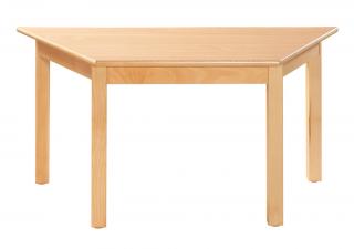 Trapézový stůl 120 x 60 cm- podnož masivní buk