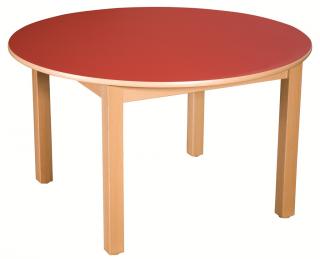 Kulatý stůl průměr 100 cm-  podnož masivní buk