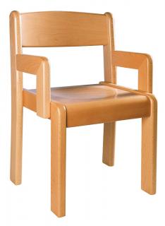 Židle s područkou TIM /P - přírodní provedení