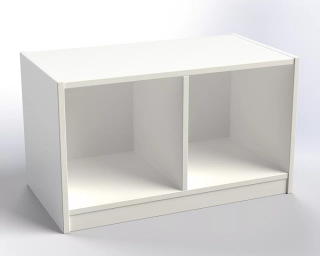 Lavička (bez opěrky zad) se 2 otevřenými boxy bez sedáku